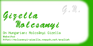 gizella molcsanyi business card